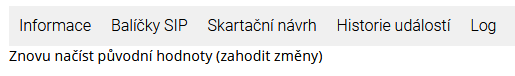 Skartační návrh - Zahodit změny detail