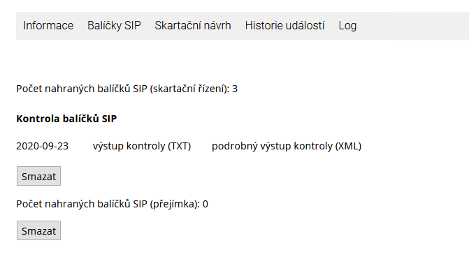 Skartační řízení - Balíček SIP náhled