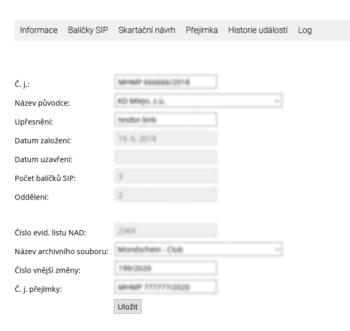 Skartační řízení - Informace rozšířené